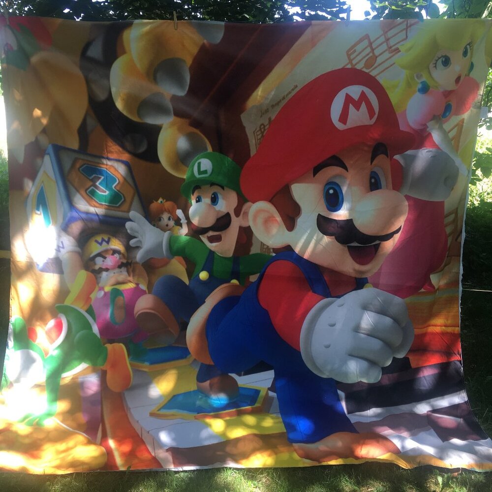 Nintendo Super Mario Princess Peach Luigi Full Size Duvet Cover L 90" x W 85"